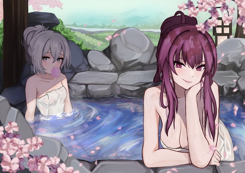 kafka and silver wolf (honkai and 1 more) drawn by lavriell