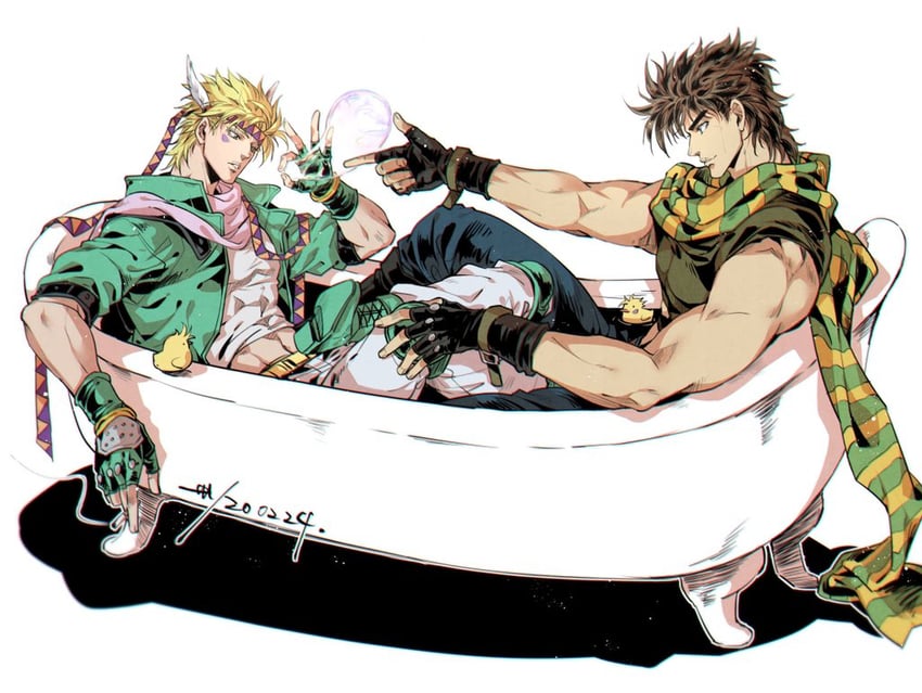 joseph joestar and caesar anthonio zeppeli (jojo no kimyou na bouken and 1 more) drawn by sashiyu