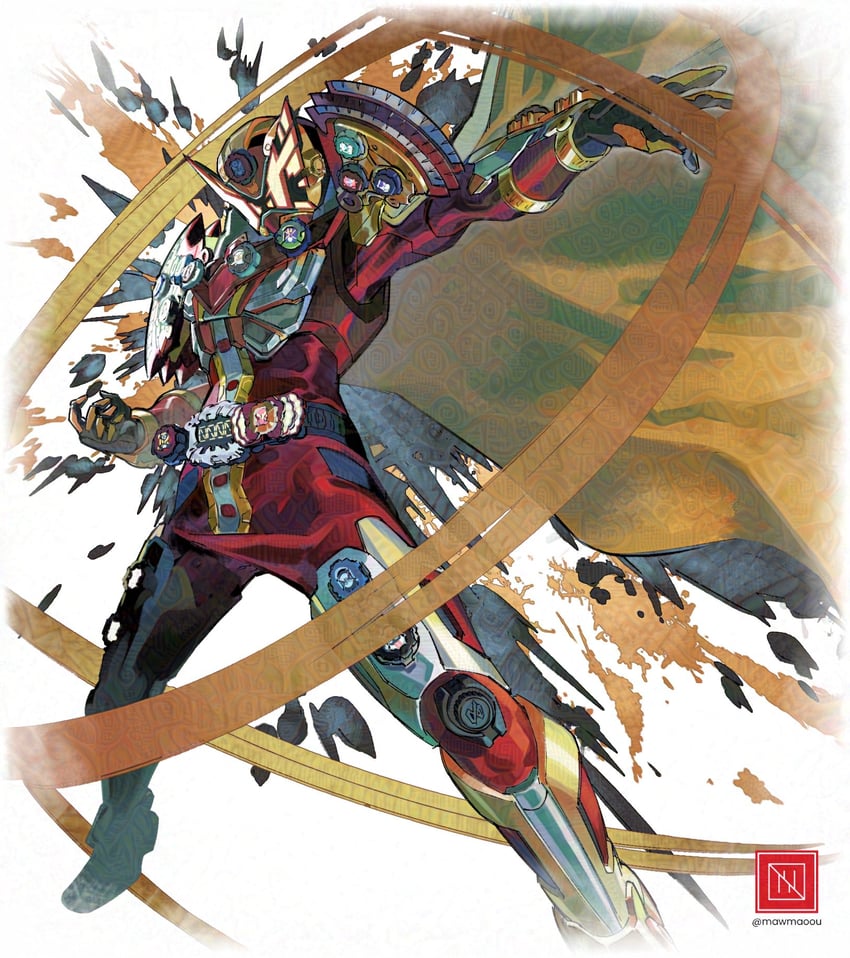 kamen rider geiz and kamen rider geizmajesty (kamen rider and 2 more) drawn by mawmaoou