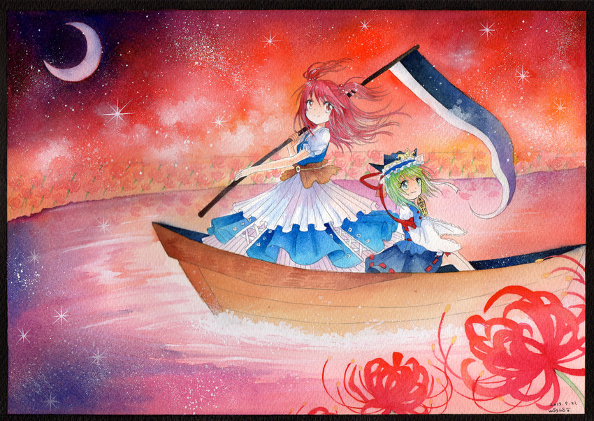 shiki eiki and onozuka komachi (touhou) drawn by mosho