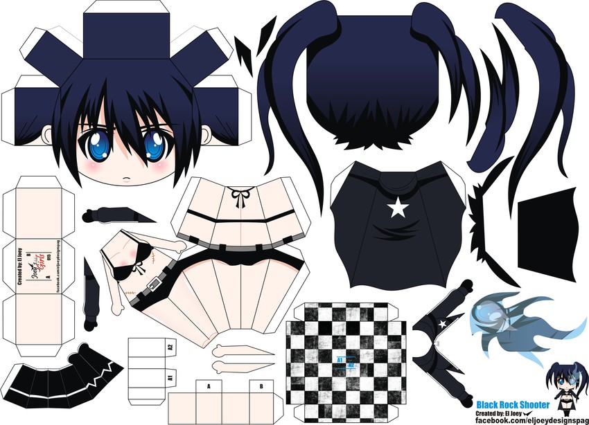 black rock shooter (black rock shooter) drawn by el_joey