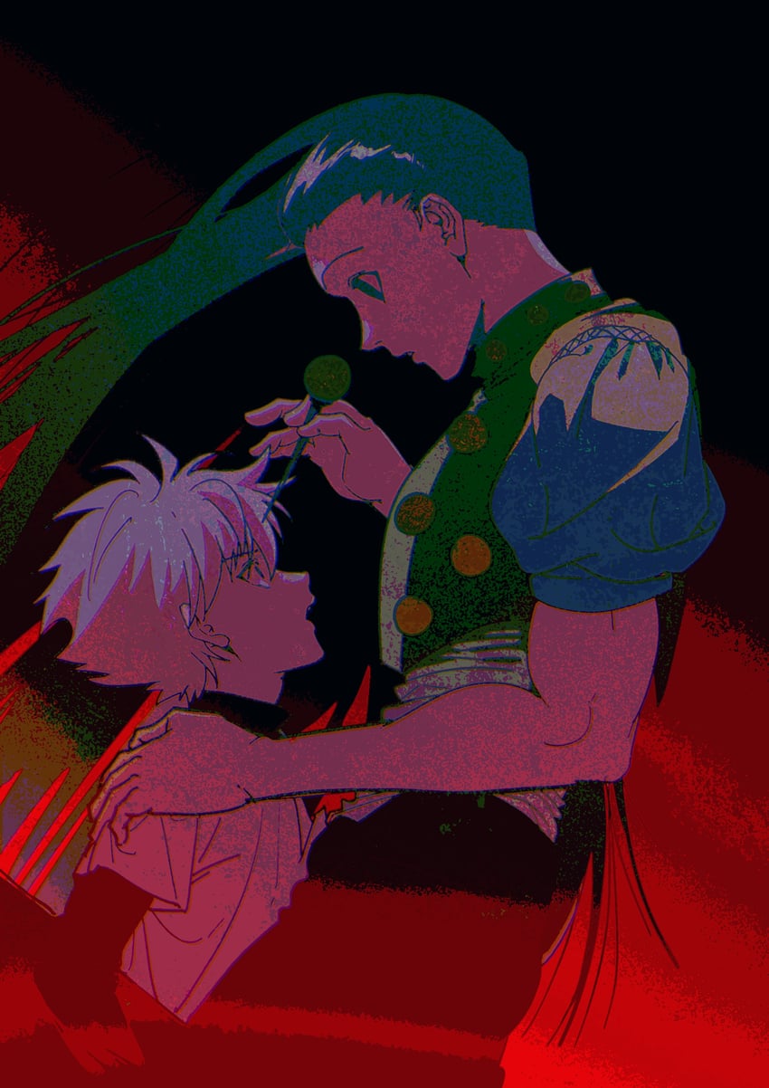 killua zoldyck and illumi zoldyck (hunter x hunter) drawn by hancho_0829