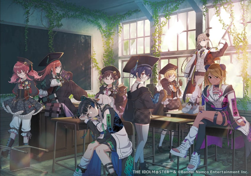mayuzumi fuyuko, morino rinze, serizawa asahi, sonoda chiyoko, komiya kaho, and 3 more (idolmaster and 1 more)