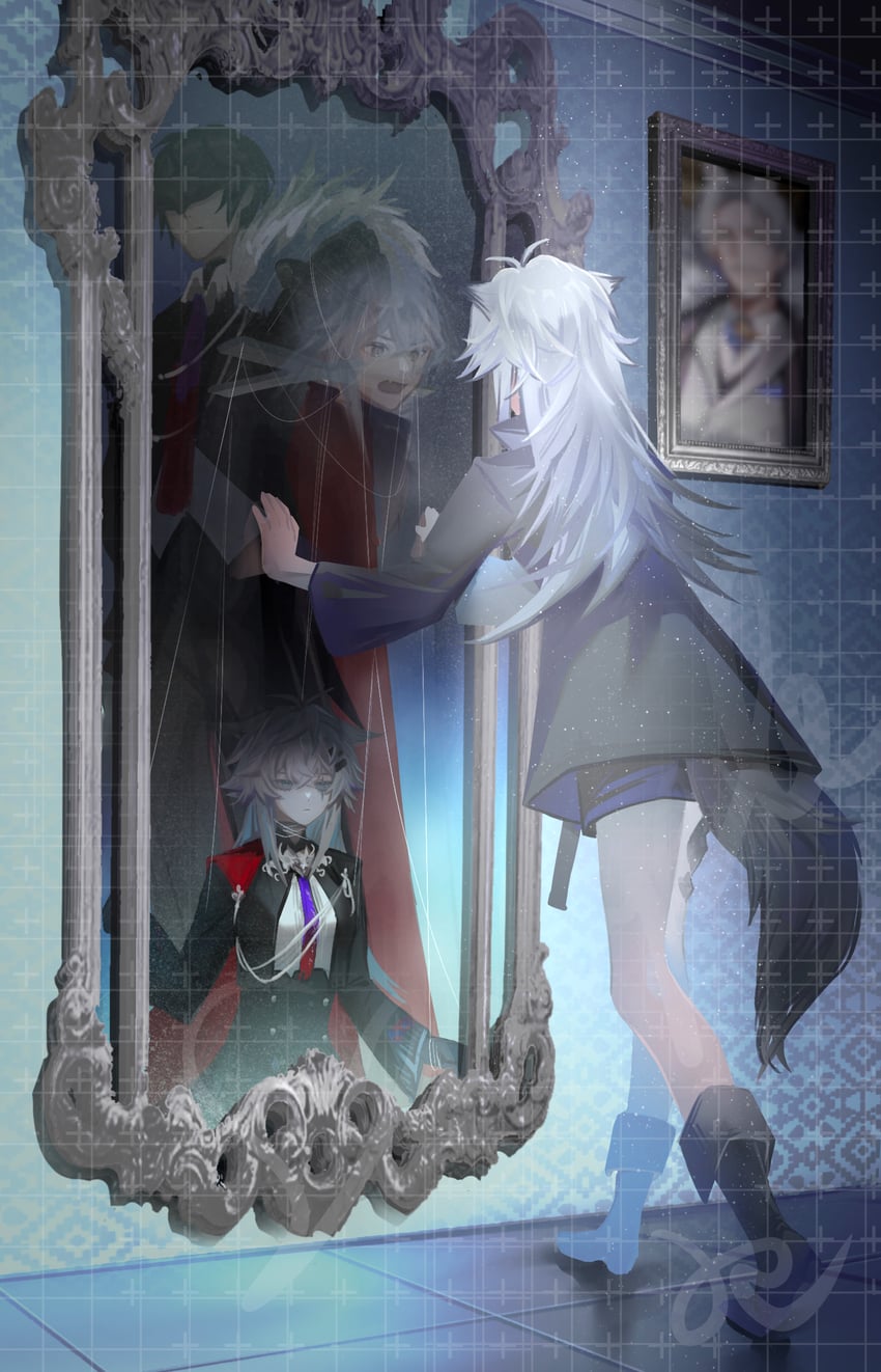 lappland, lappland the decadenza, and alberto saluzzo (arknights) drawn by miku17883