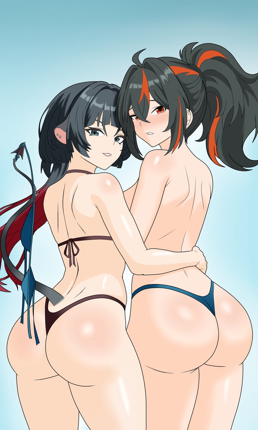 jane doe and zhu yuan (zenless zone zero) drawn by enzo_benitez_7