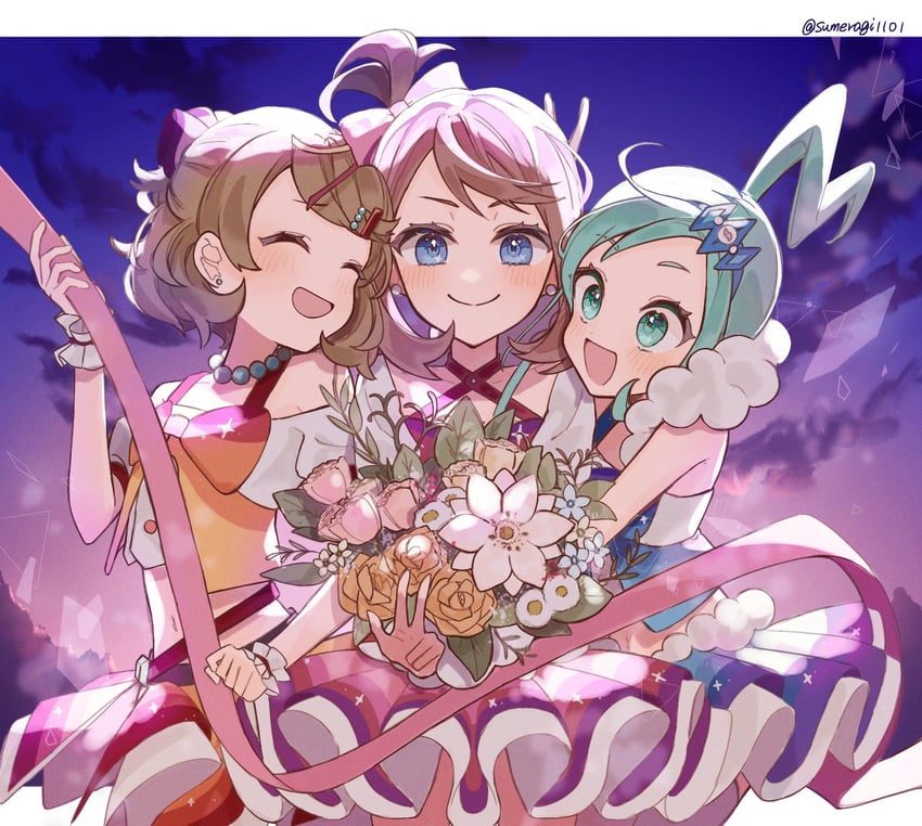 may, serena, and lisia (pokemon and 1 more) drawn by sumeragi1101