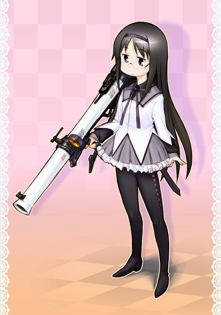 akemi homura and minakami mai (mahou shoujo madoka magica and 2 more) drawn by hayami_yuujirou