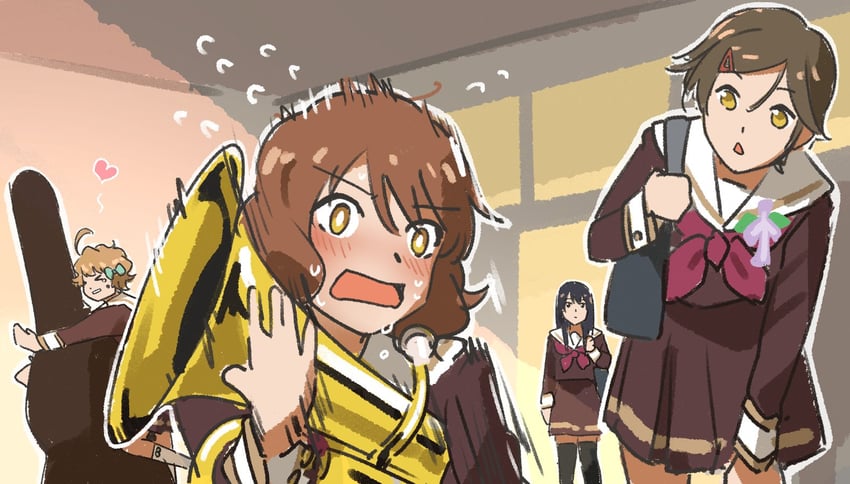 oumae kumiko, kousaka reina, kawashima sapphire, and katou hazuki (hibike! euphonium) drawn by fuyuhino