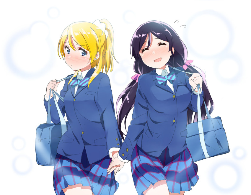 tojo nozomi and ayase eli (love live! and 1 more) drawn by kasa_list