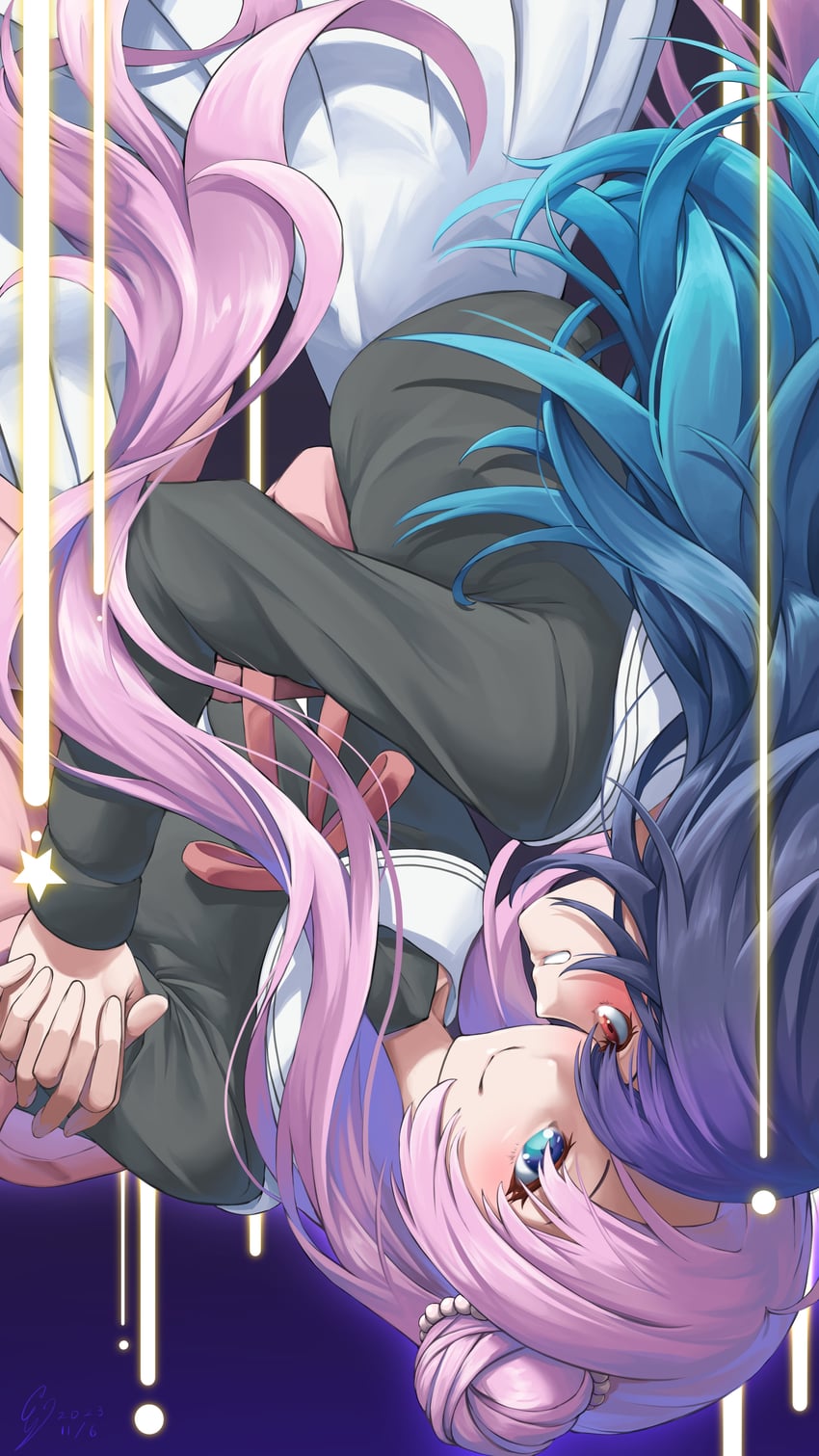 konohoshi umika and akeuchi yuu (hoshikuzu telepath) drawn by ej_com_dd
