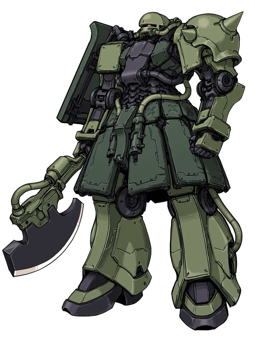 zaku ii (original and 2 more) drawn by takekawa_shin