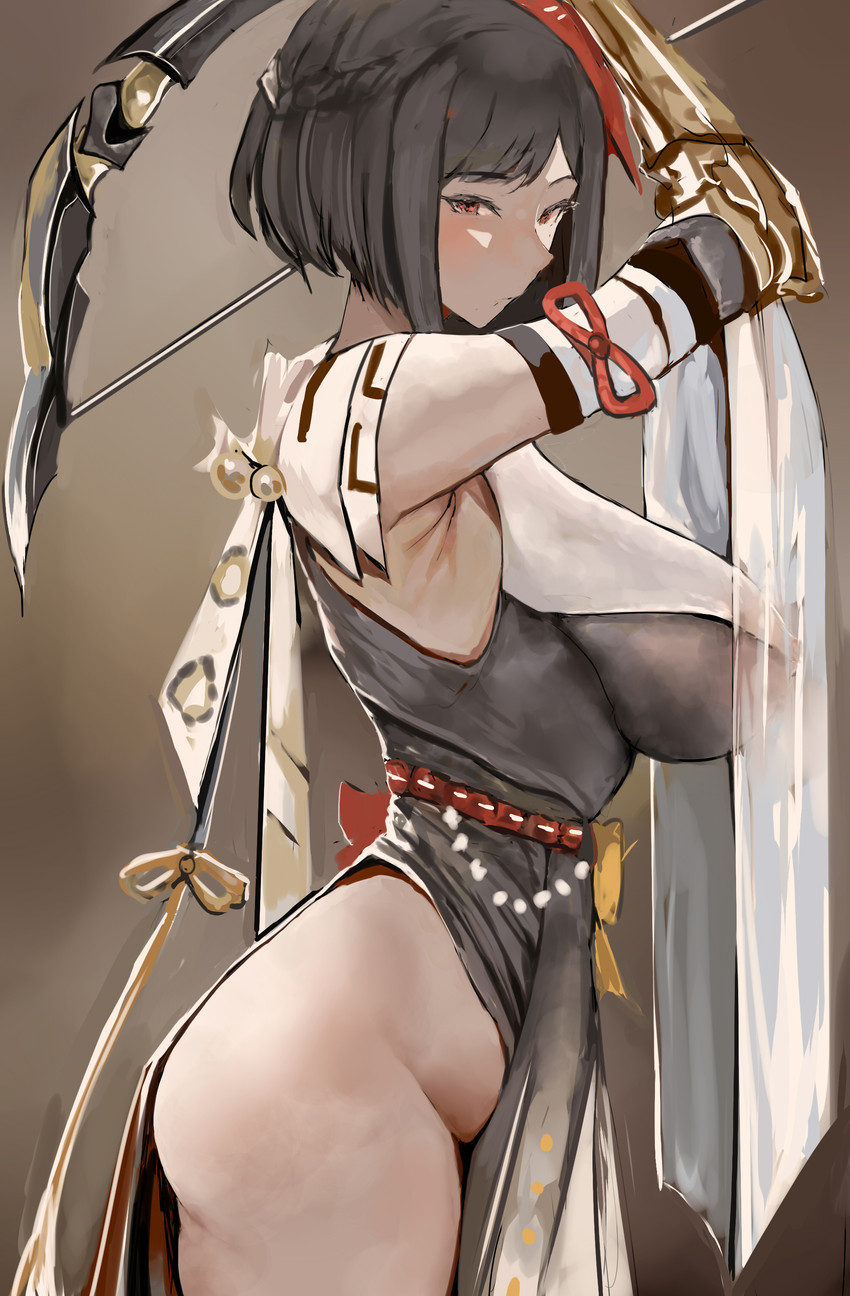 kujou sara (genshin impact) drawn by olalehee