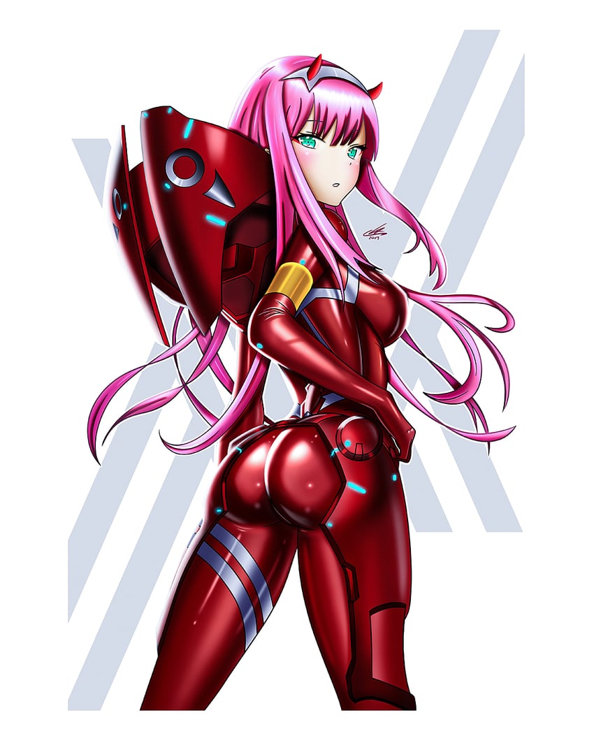 zero two (darling in the franxx) drawn by fenrirvancross_(pixiv_20385431)