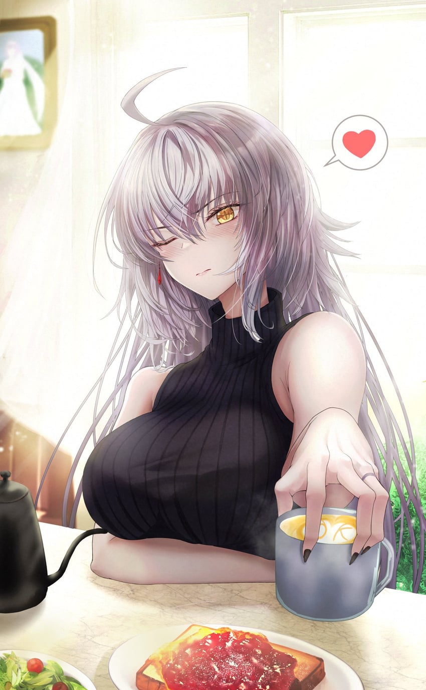 jeanne d'arc alter (fate and 1 more) drawn by penguintake