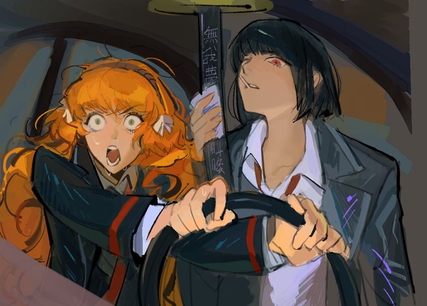 ishmael and ryoshu (project moon and 1 more) drawn by patchfire