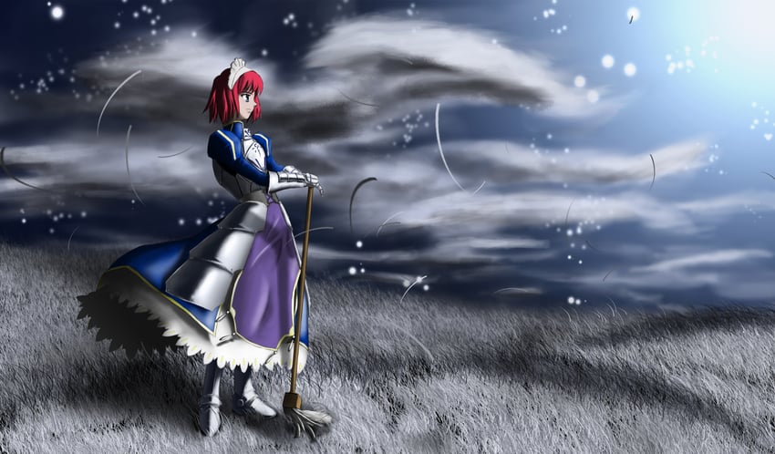 artoria pendragon, saber, and hisui (fate and 3 more) drawn by kuroi-kenshi
