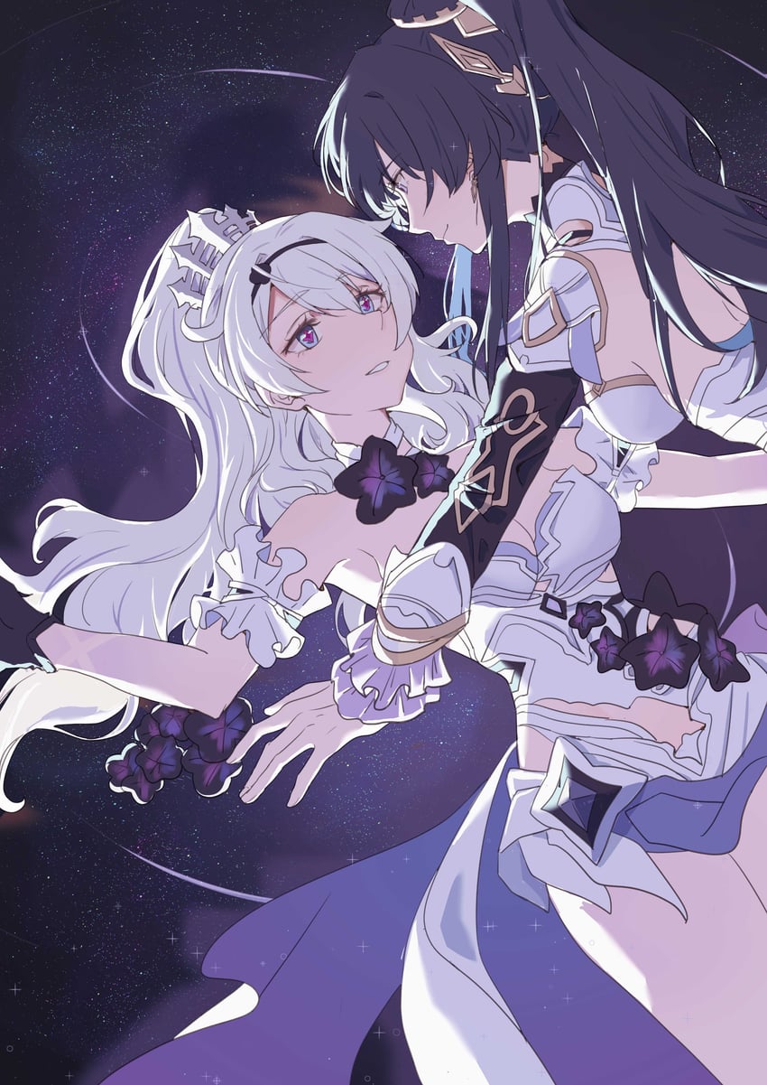 kiana kaslana and raiden mei (honkai and 1 more) drawn by givemeyuri