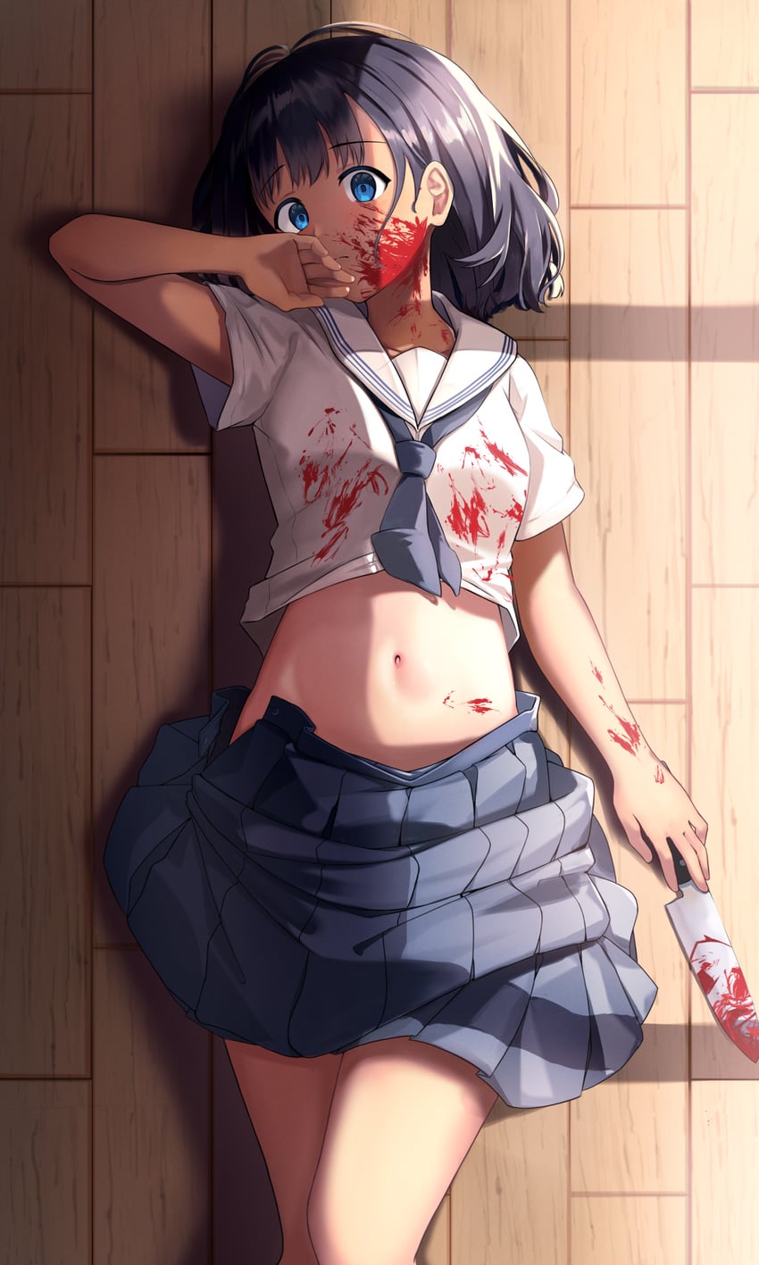 kofune mio and shadow mio (summertime render) drawn by comaya