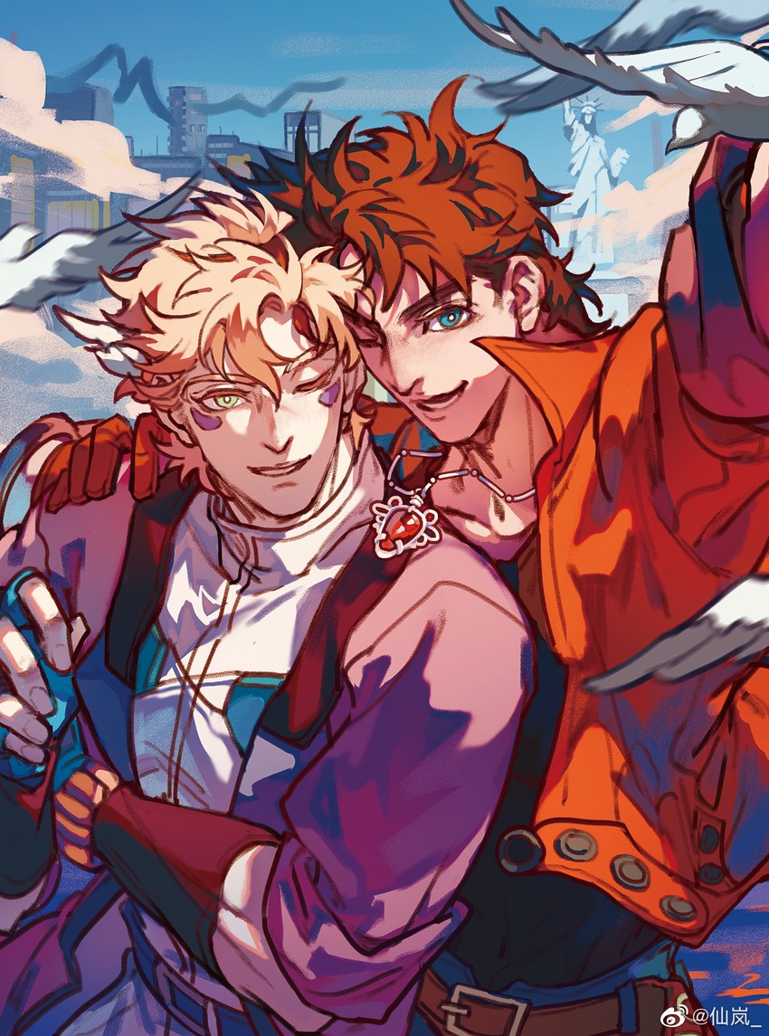 joseph joestar and caesar anthonio zeppeli (jojo no kimyou na bouken and 1 more) drawn by xianlan