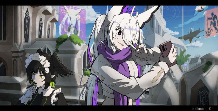 maria and megido (original) drawn by satou_rin_(gobugabuge)