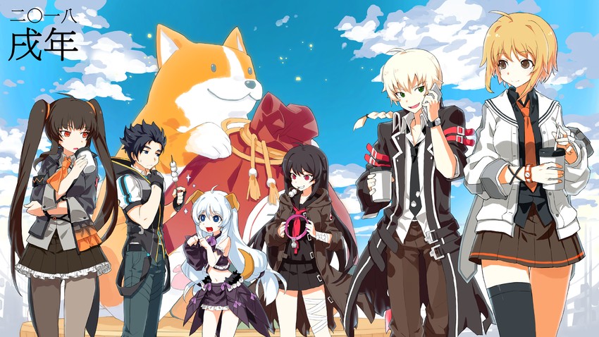 stella unibell, iris yuma, haru estia, lily bloomerchen, jin seipatsu, and 1 more (rwby and 1 more)