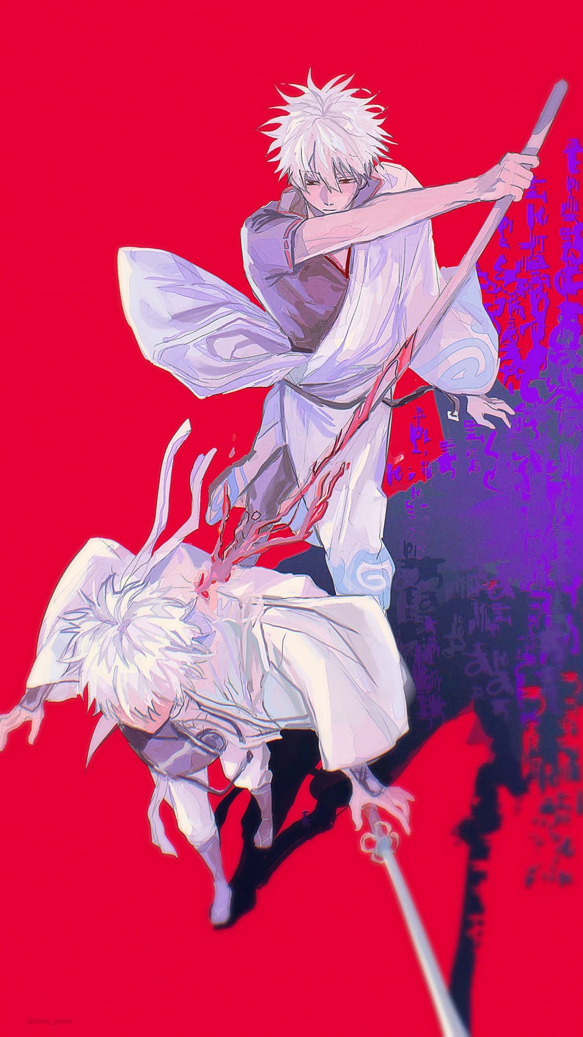 sakata gintoki (gintama and 1 more) drawn by susu_gntm