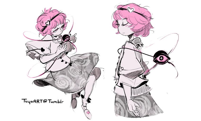 komeiji satori (touhou) drawn by temmie_chang