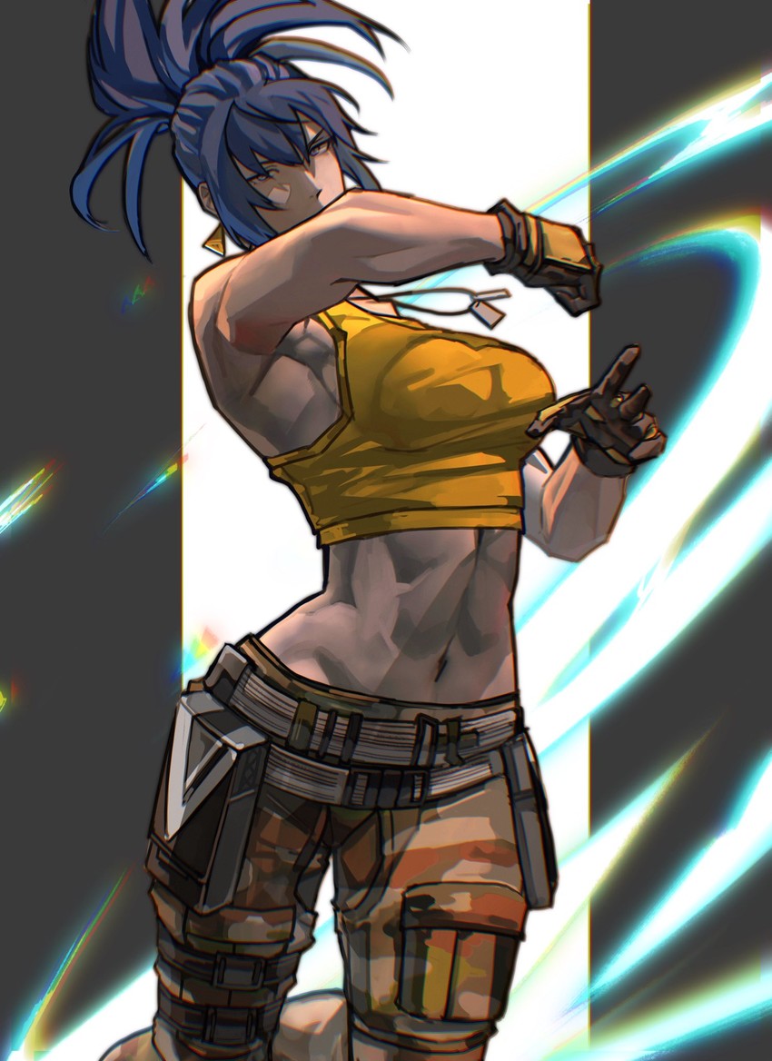 leona heidern (the king of fighters and 2 more) drawn by syachiiro