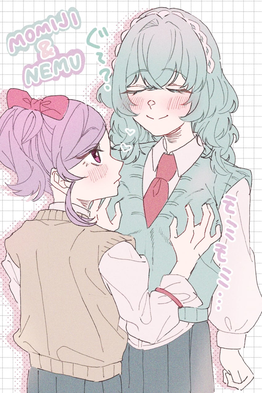 momi momiji and nemui nemu (kimi no koto ga dai dai dai dai daisuki na 100-nin no kanojo) drawn by emaaa_0228