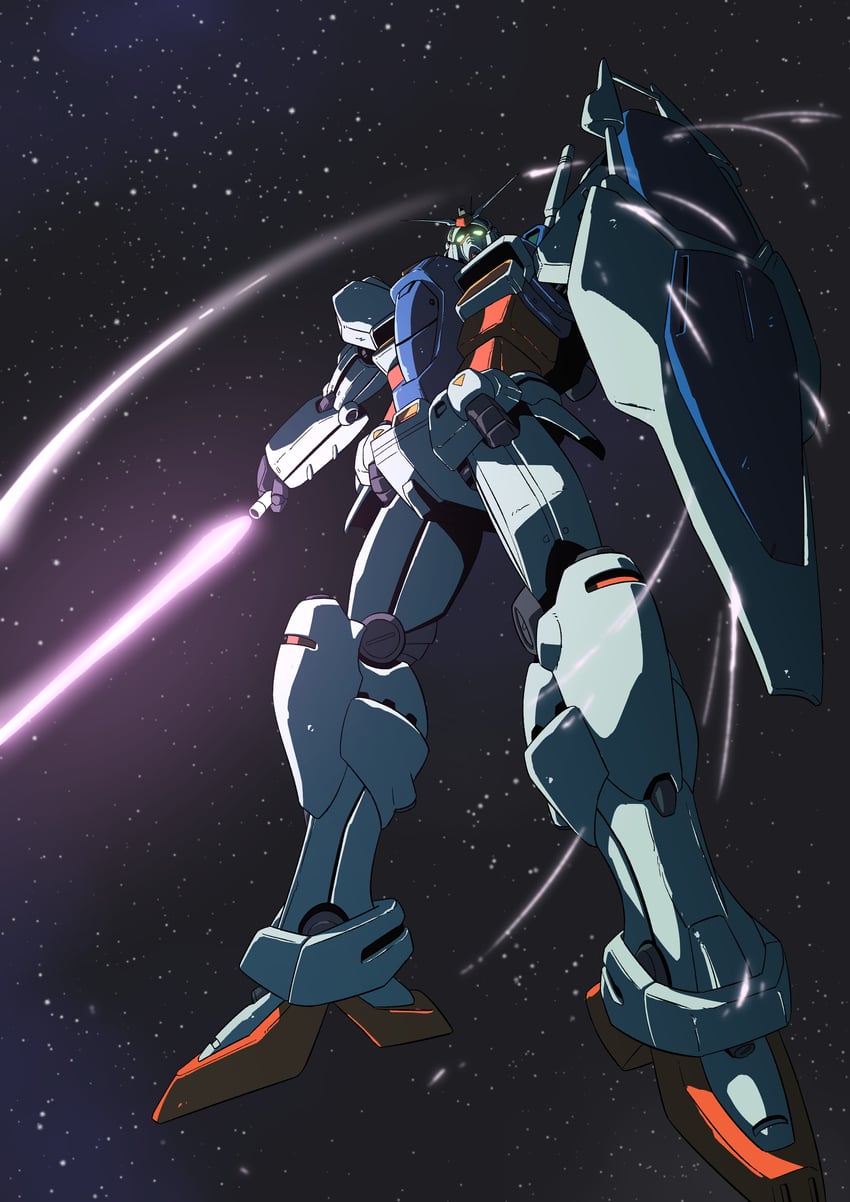 gundam gp-01 zephyranthes (gundam and 1 more) drawn by gicchon