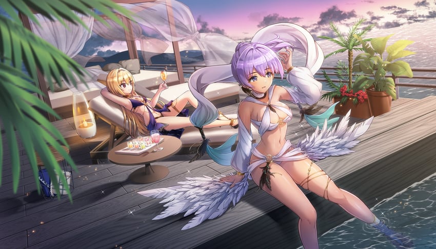 kazami ellen and souma hayate (dolphin wave) drawn by ootomo_takuji