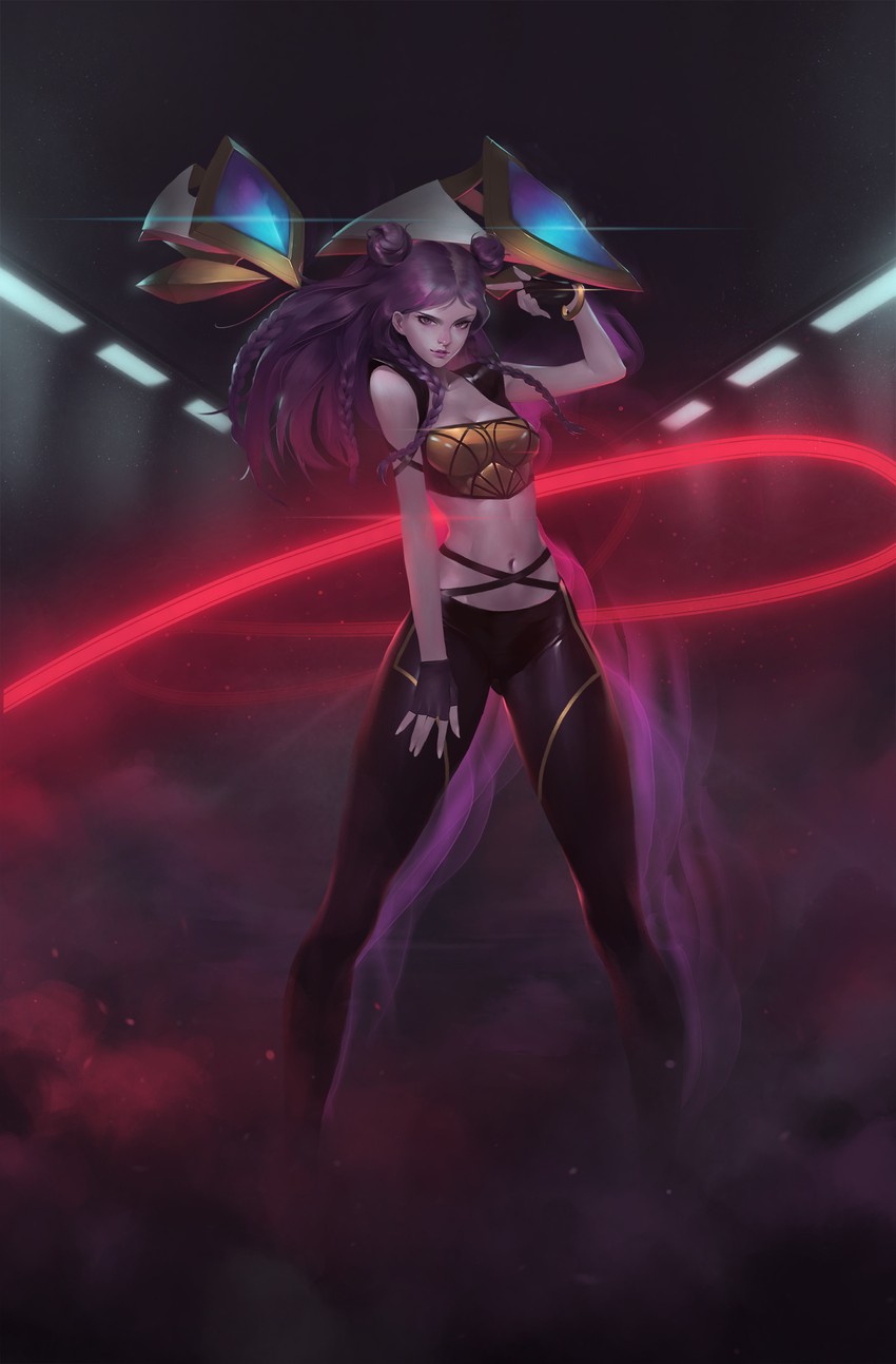 kai'sa and k/da kai'sa (league of legends) drawn by midfinger