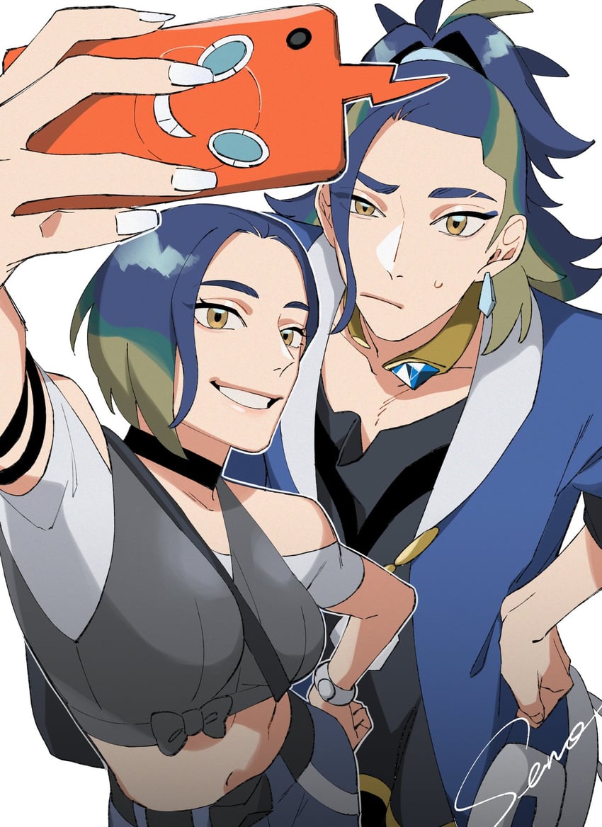 rotom, rotom phone, adaman, and perrin (pokemon and 2 more) drawn by yanase_seno
