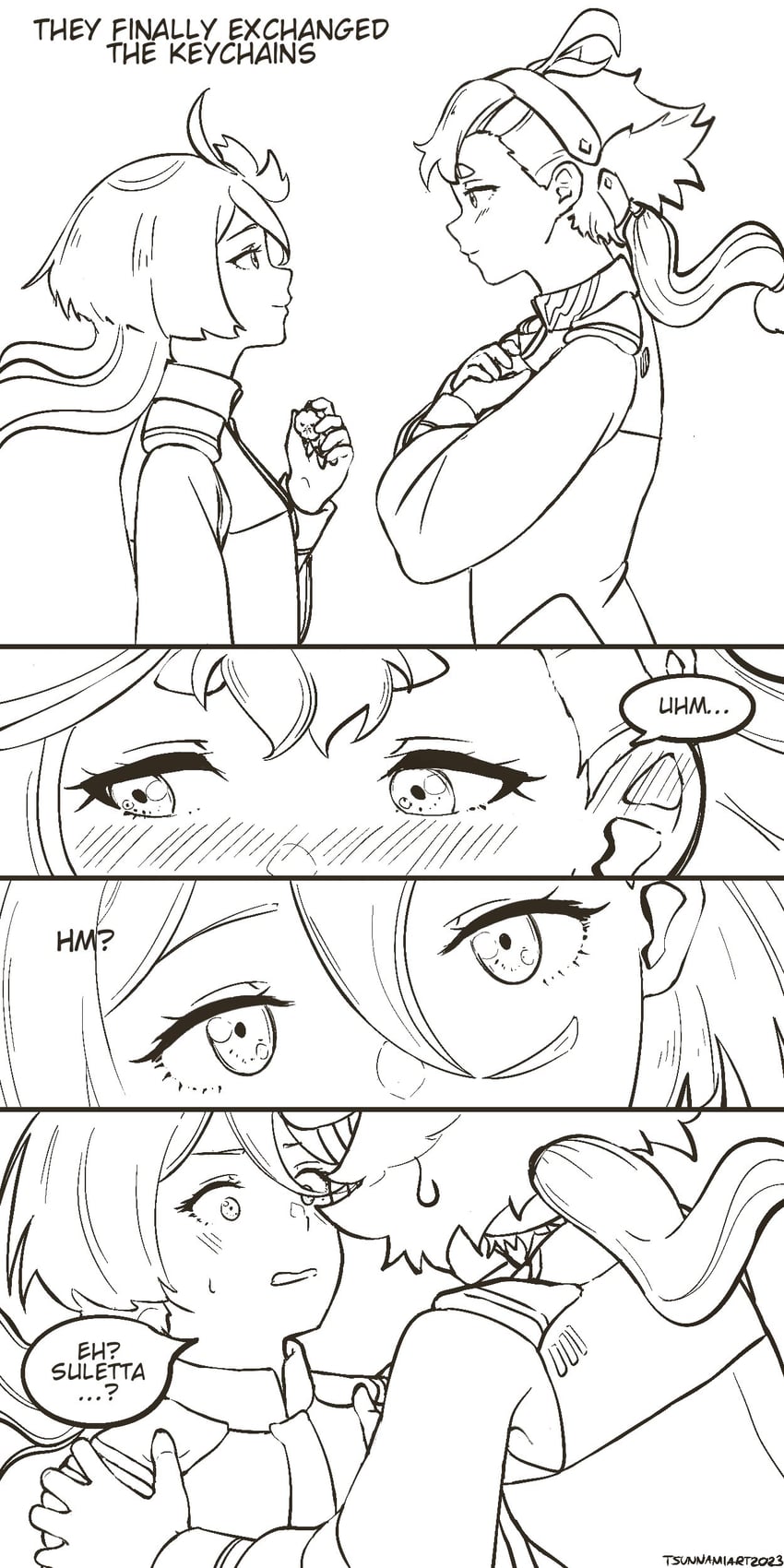 suletta mercury and miorine rembran (gundam and 1 more) drawn by mesmarique