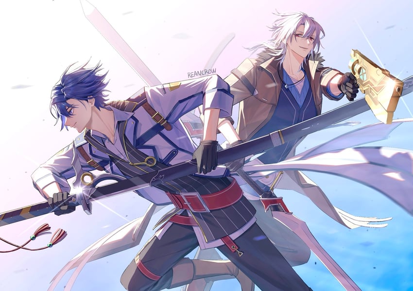 rean schwarzer and crow armbrust (eiyuu densetsu and 2 more) drawn by anotherside_rd