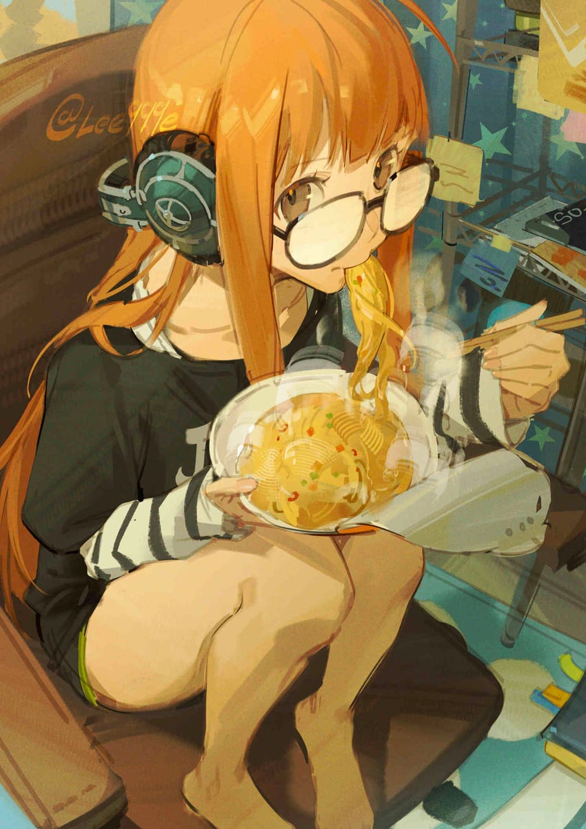 sakura futaba (persona and 1 more) drawn by lee999nine