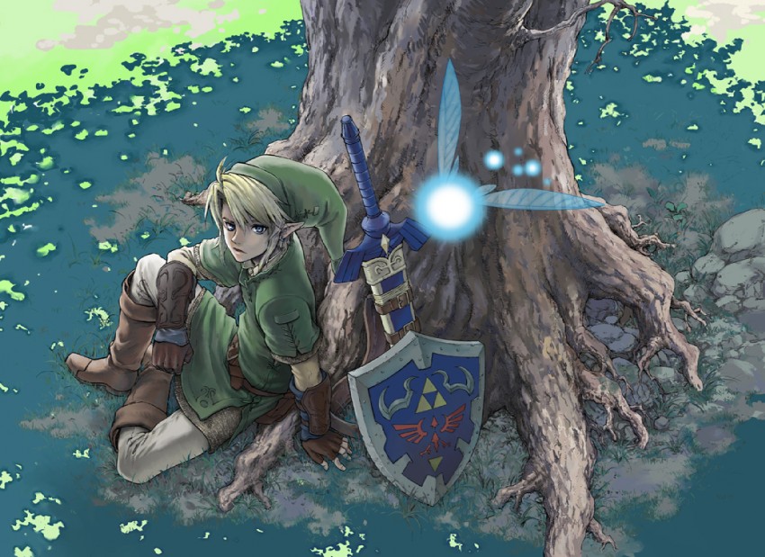 link and navi (the legend of zelda and 1 more) drawn by beco