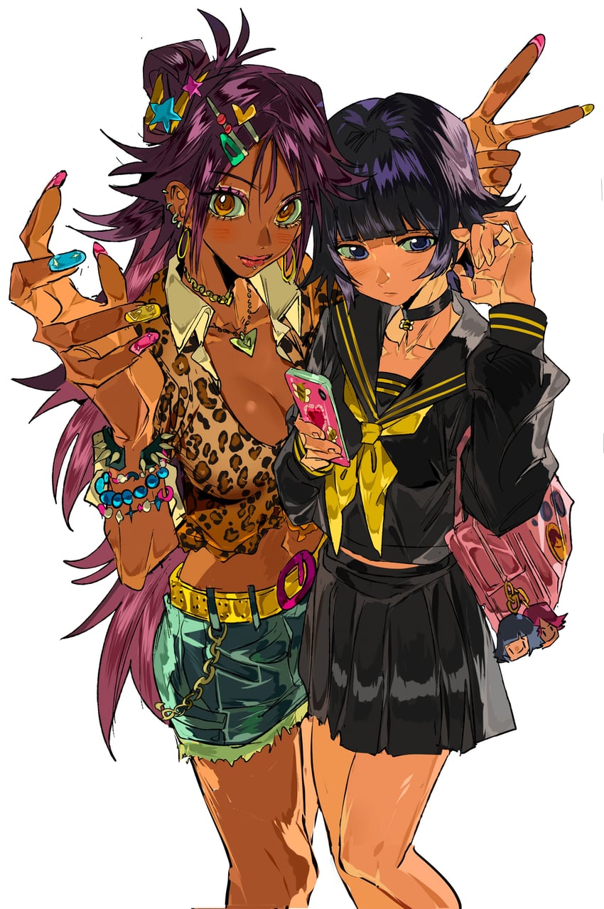 shihouin yoruichi and sui-feng (bleach) drawn by xi_luo_an_ya