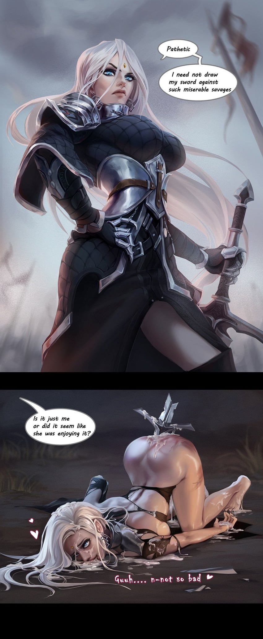 warrior of light and angelise reiter (final fantasy and 1 more) drawn by lyna-zf