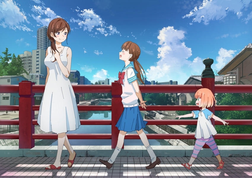 kawamoto hinata, kawamoto akari, and kawamoto momo (sangatsu no lion) drawn by domo1220