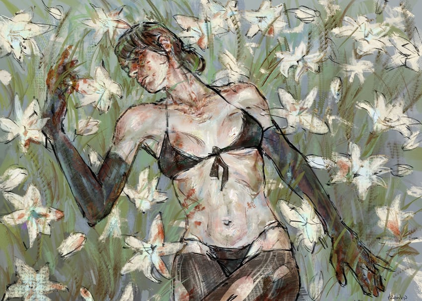 quiet (metal gear and 1 more) drawn by jay0ni