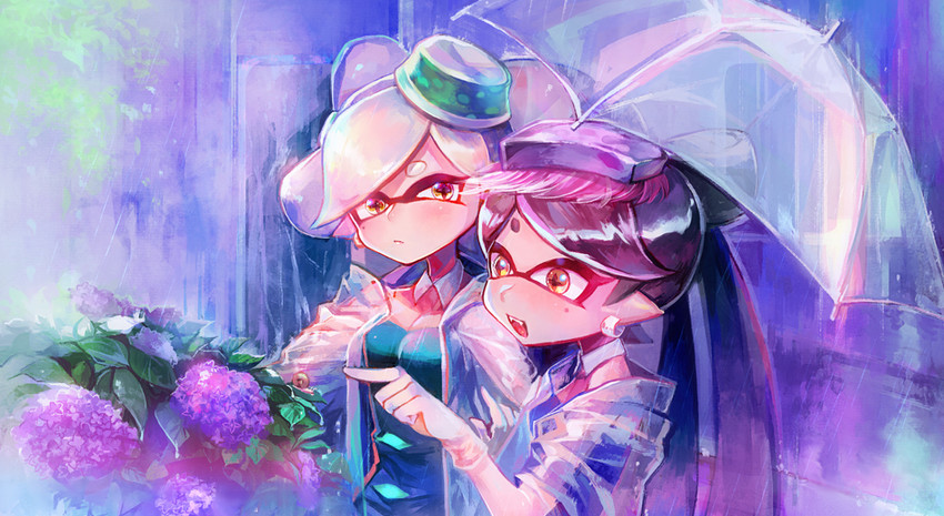 callie and marie (splatoon and 1 more) drawn by nanai_(771nanai)