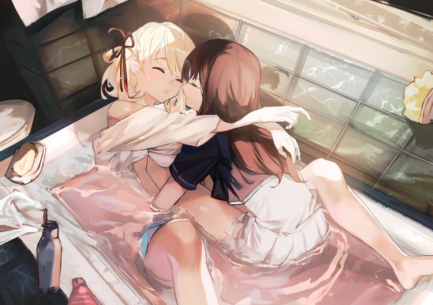 nishikigi chisato and inoue takina (lycoris recoil) drawn by saitogiulio