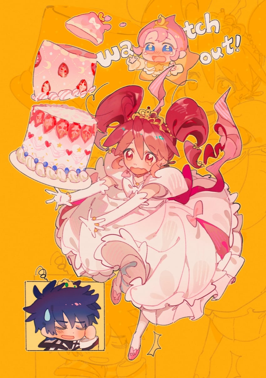 fine, shade, and milky (fushigiboshi no futago hime) drawn by humi_humi