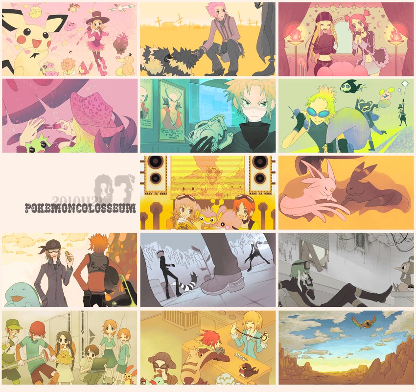 umbreon, espeon, pichu, psyduck, ralts, and 42 more (pokemon and 1 more) drawn by sor_(eliminate)