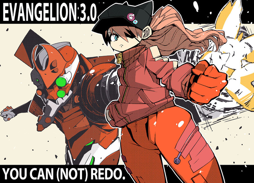 souryuu asuka langley and eva 02 (neon genesis evangelion and 2 more) drawn by saburou_(sblo)