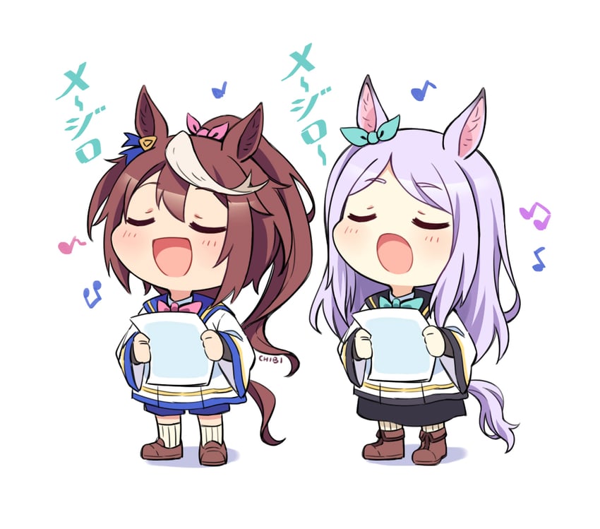 mejiro mcqueen and tokai teio (umamusume) drawn by tomato_mameta