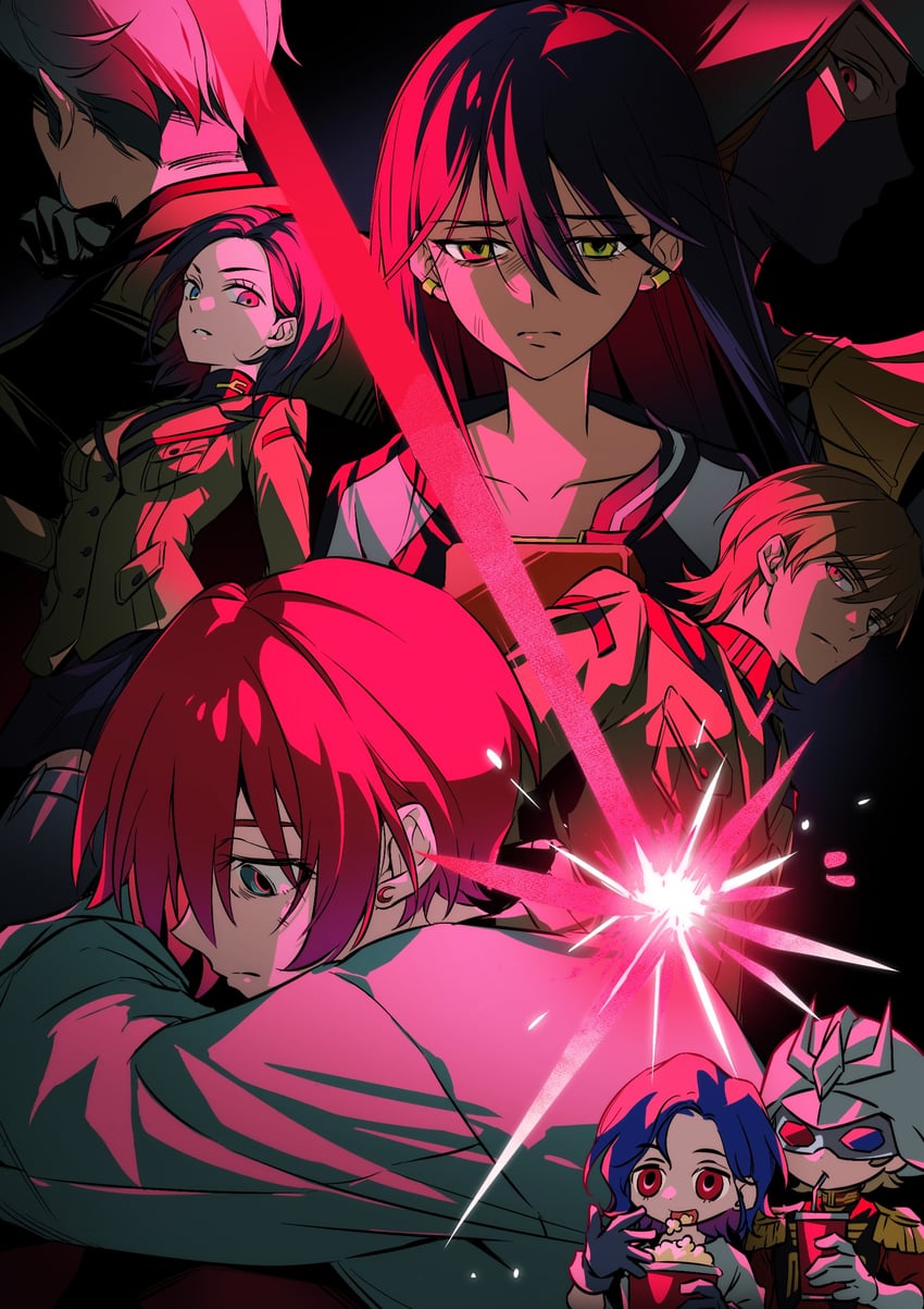 amate yuzuriha, char aznable, shuji ito, nyaan, challia bull, and 3 more (gundam and 1 more) drawn by jonburrrr