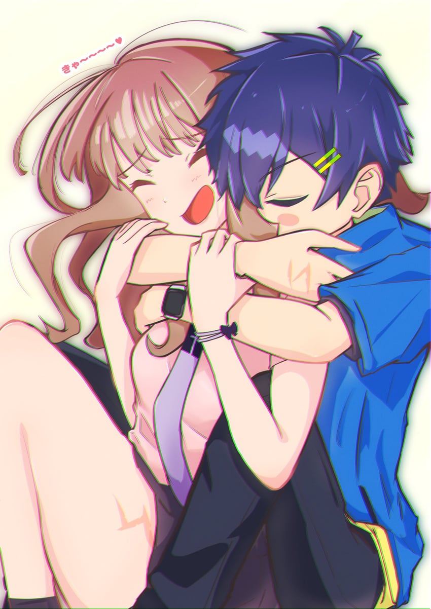 minami yume and asanaka yomogi (gridman universe and 1 more) drawn by rickey