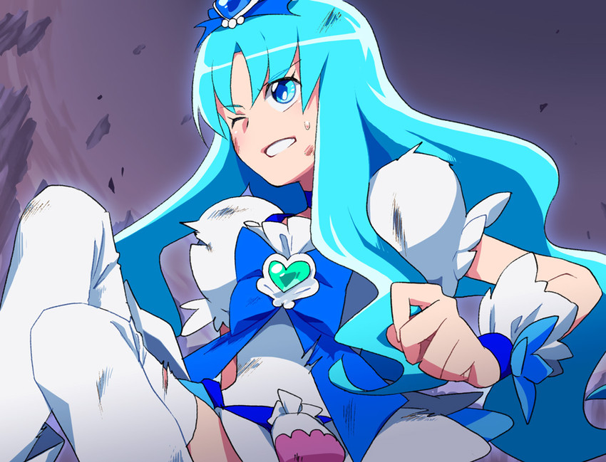 kurumi erika and cure marine (precure and 1 more) drawn by abe_(f!mixture)